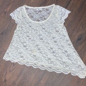 New Millau Asymmetrical Lace Top.    Size XS